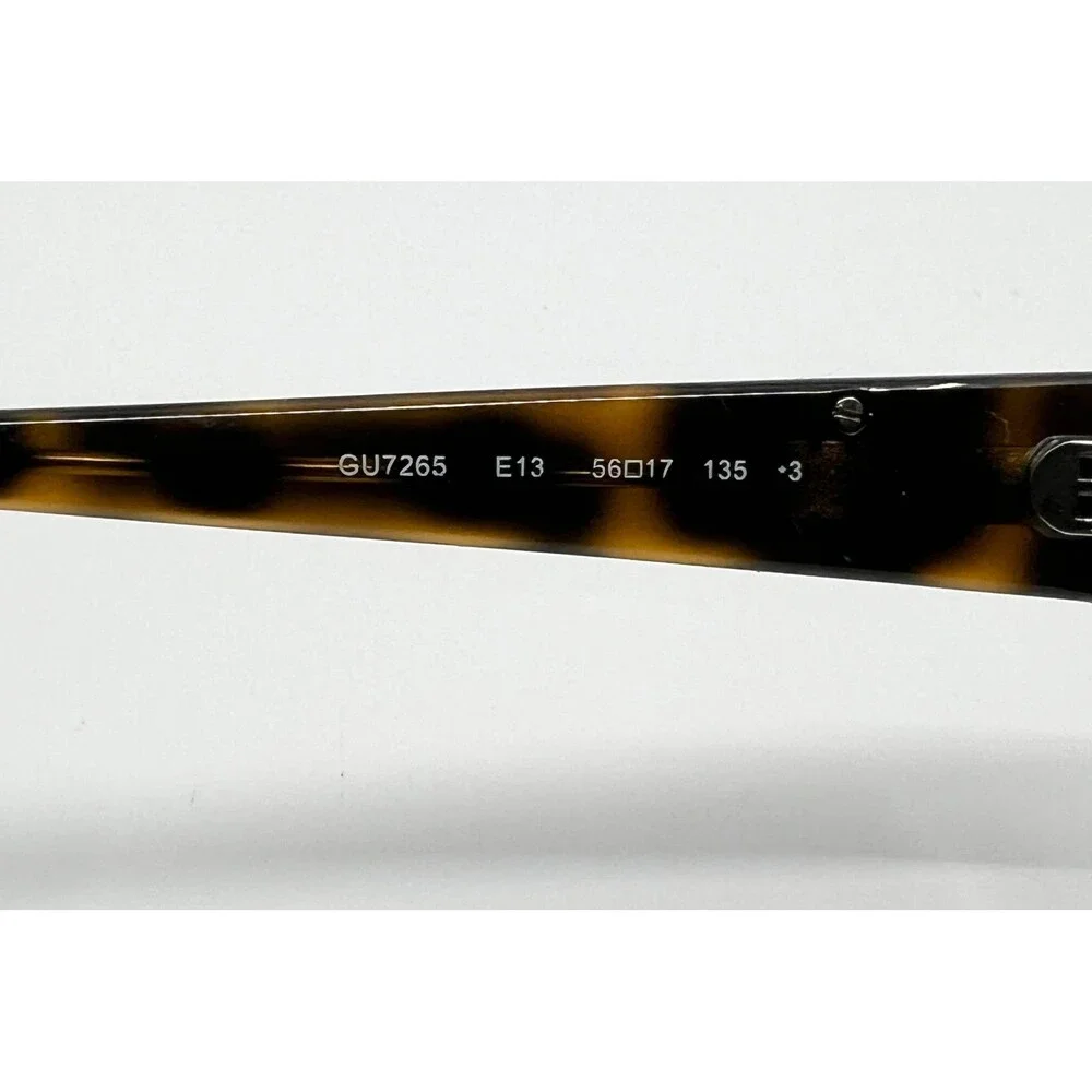 Guess Eyeglasses Women Brown Tortoise GU7265 E13 Rhinestone Logo 56-17-135
